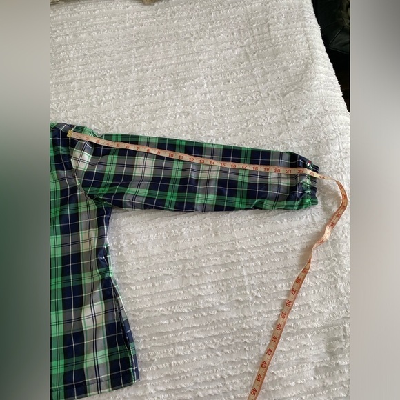 Tommy Hilfiger Coat Jacket Green Blue Plaid Golf Wind Breaker size Medium - Picture 11 of 11